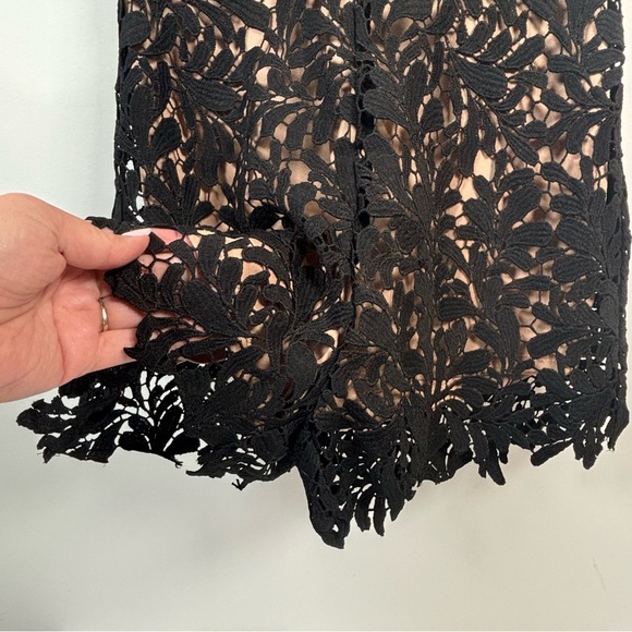 Astr Black Lace Romper with Grommet Detail - Picture 9 of 12